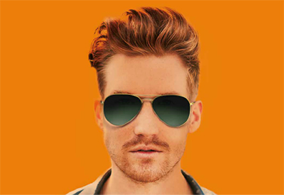 image of young man in polarised sunglasses