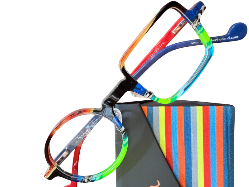 outspoken a pair of brightly coloured spectacles