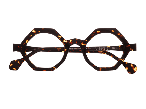 Tortoiseshell round eyeglasses for stylish vision correction.