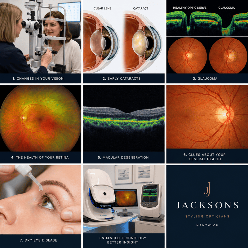 Patient having an Enhanced Eye Examination at Jacksons Styling Opticians in Nantwich.