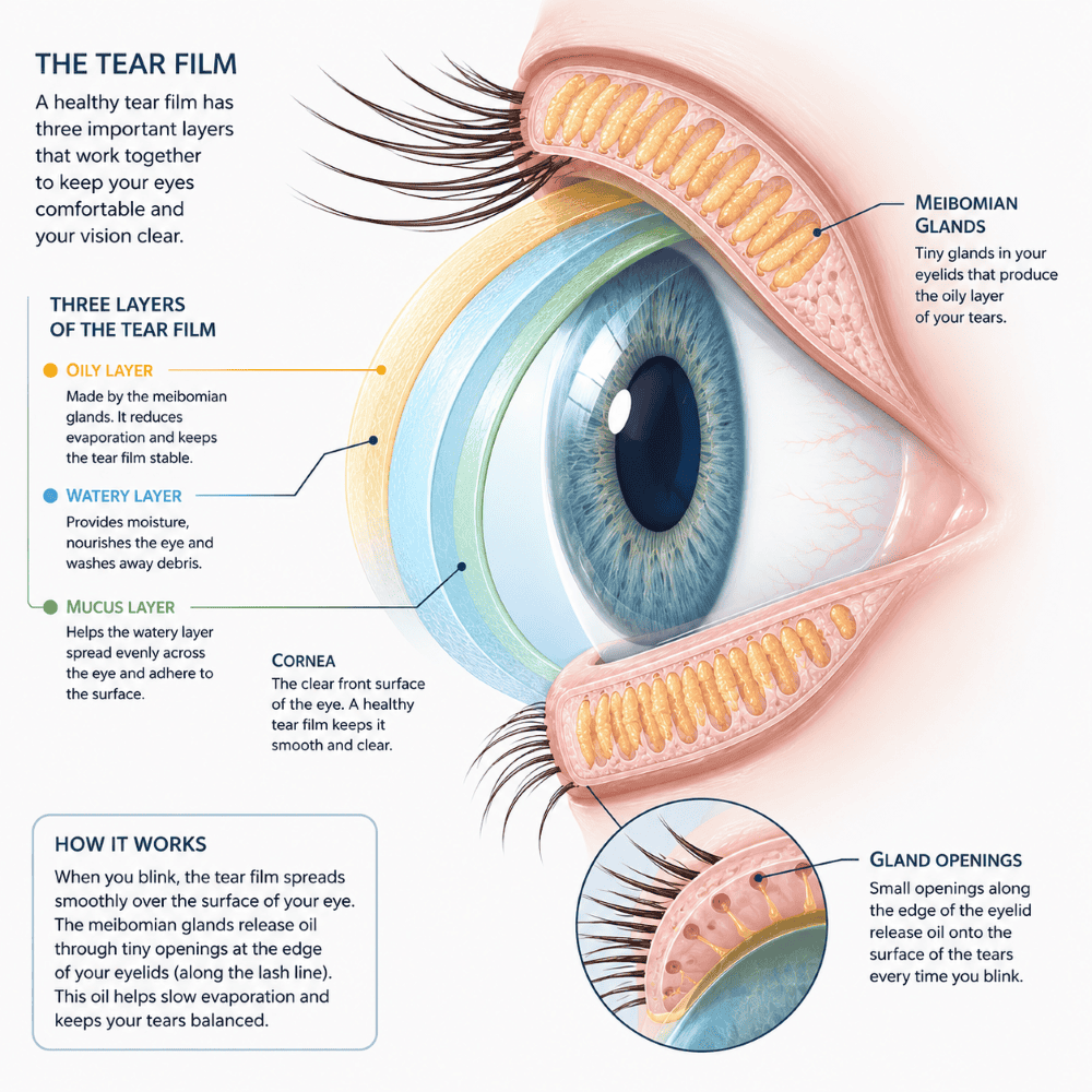 diagram of the eye lid