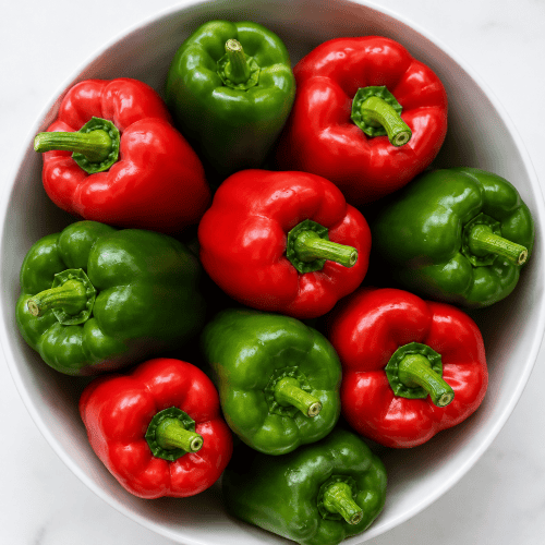 red and green peppers